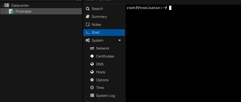 proxmox-shell